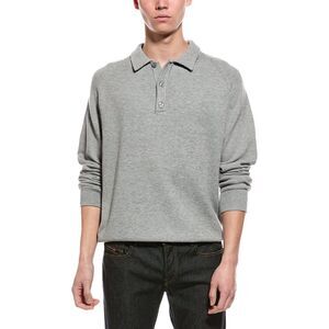 Slate & Stone Mens  Raglan Polo Sweater, Grey